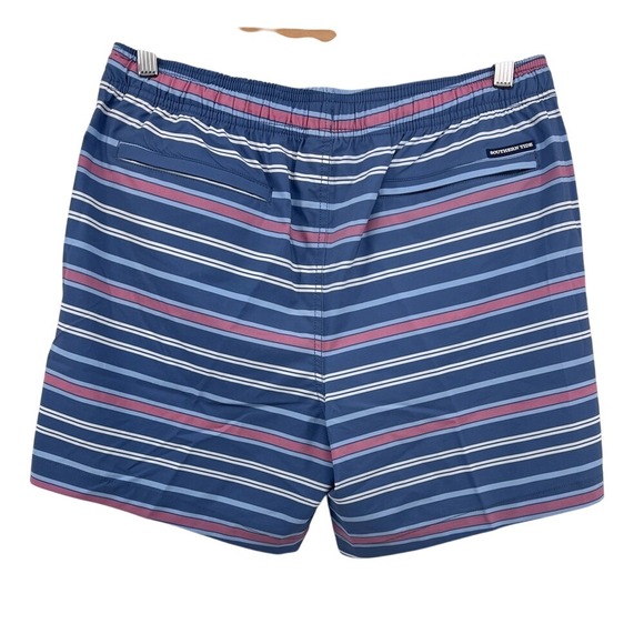 NEW SOUTHERN TIDE Men's‎ Breton Stripe Swim Trunk Coronet Blue Size Medium - Picture 5 of 10